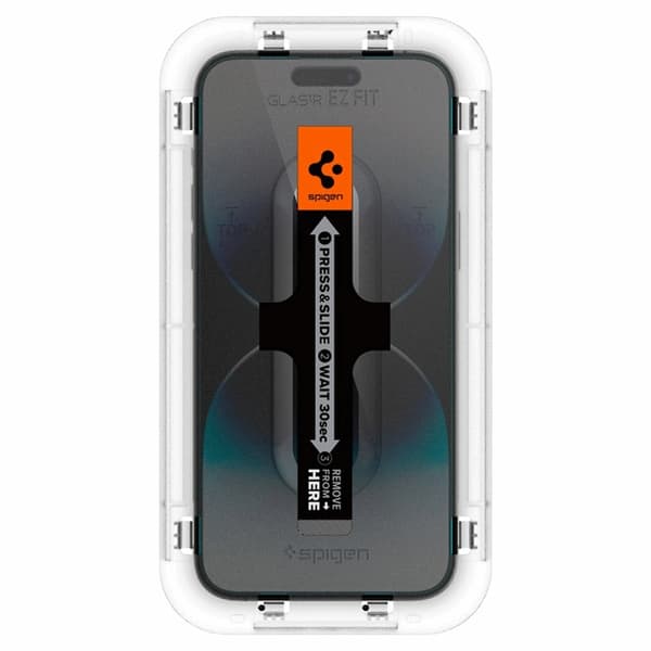 Spigen iPhone 14 Pro Härdat Glas Skärmskydd Ez-Fit 2-Pack - Clear Transparent