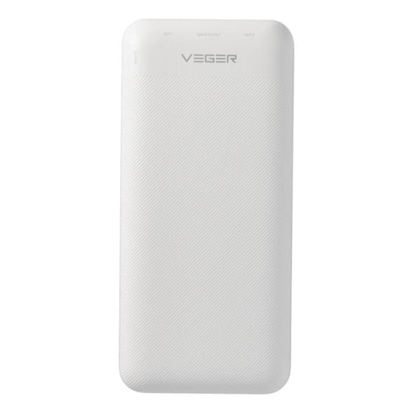 VEGER Powerbank 20000 mAh PD QC 3.0 2A 20W L20S - Vit Vit