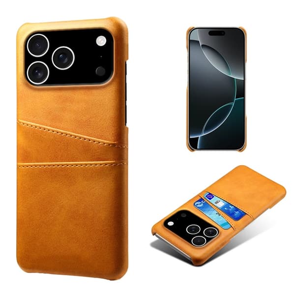 Mobilskal till iPhone 17 Pro Korthållare Dual - Orange Orange