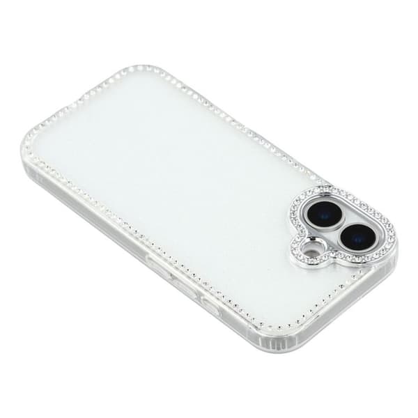 Mobilskal till iPhone 17 Rhinestone Edge - Glitter Transparent Transparent