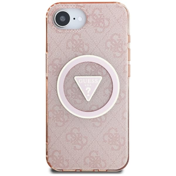 Guess Mobilskal till iPhone 16e Magsafe Metal Glitter - Rosa Rosa