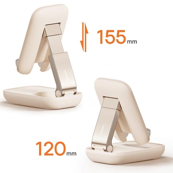 Baseus Mobilhållare Seashell Series med Mirror - Beige Beige