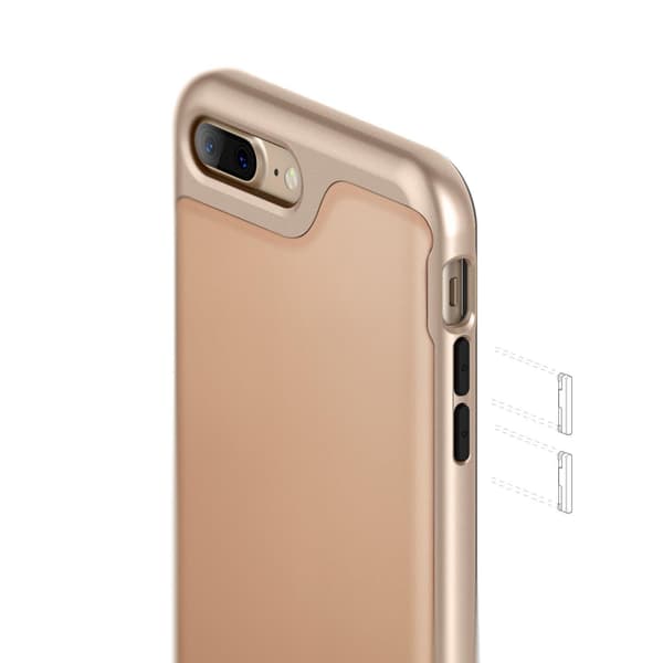 Caseology Envoy Aito nahkakuori iPhone 7 Plus - Beige Beige