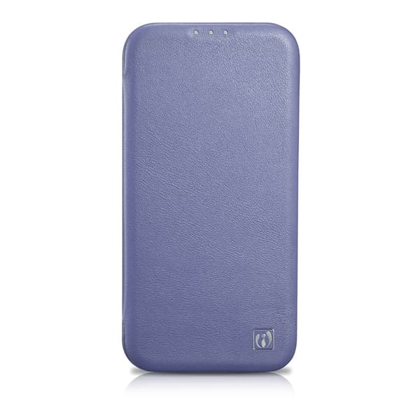 iCarer iPhone 14 Pro Max Plånboksfodral MagSafe CE Äkta Läder Lila