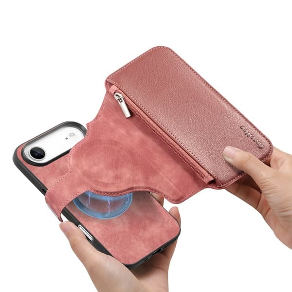 CASENEO MW-02 iPhone Air Plånboksfodral Konstläder - Rosa Rosa