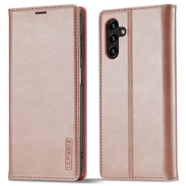 LC.IMEEKE Plånboksfodral för Samsung Galaxy S23 FE - Konstläder- Roséguld