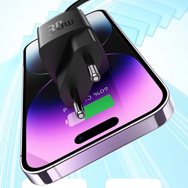 Baseus Snabbladdare 30W USB-C Cube Pro - Svart Svart