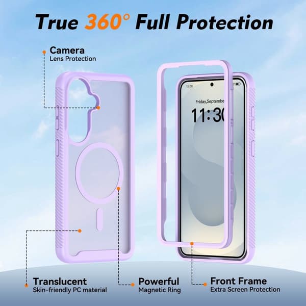 Mobilskal för Samsung Galaxy S26 Plus Magnetiskt 2 i 1 PC + TPU - Lila