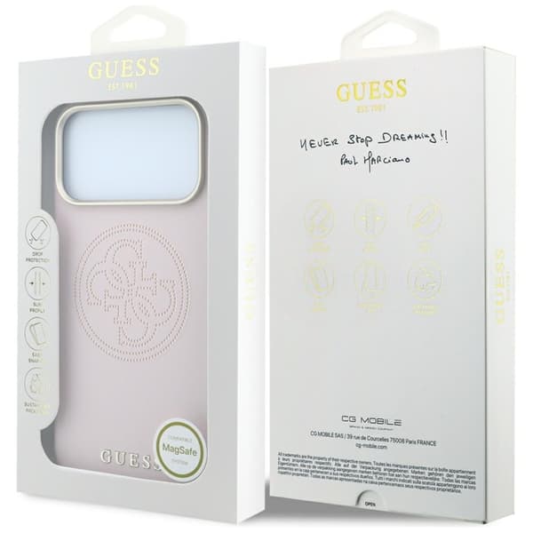 Guess Mobilskal För iPhone 18 Pro/iPhone 17 Pro Magsafe Perforated 4G Gold Logo
