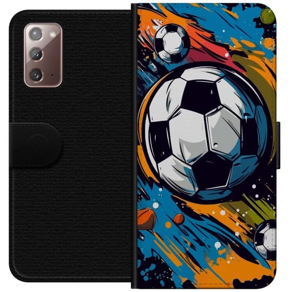 Plånboksfodral till Samsung Galaxy Note20 med Fotbollar