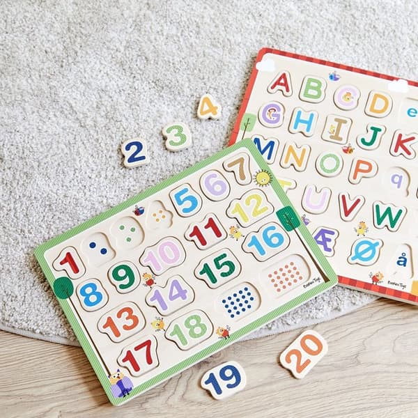 BARBO Pussel 20 Pcs Classic Wooden 1-2-3 Puzzle