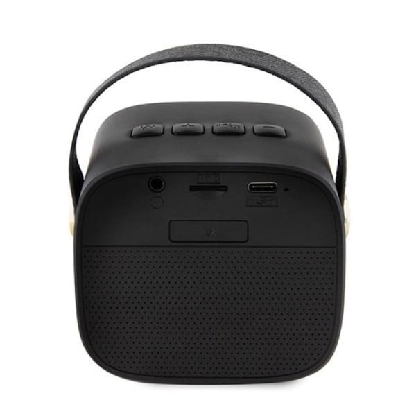 Guess Bluetooth Högtalare Mini Läder Script Logo - Svart Svart