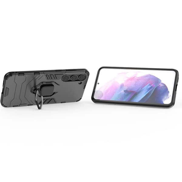 Galaxy S23 Plus -puhelimen kuori Ring Armor Magnetic Holder - Musta Black