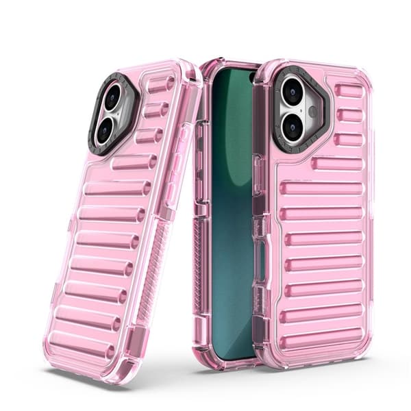 Mobilskal till iPhone 17 Stripe Design Detachable - Ljusrosa Rosa