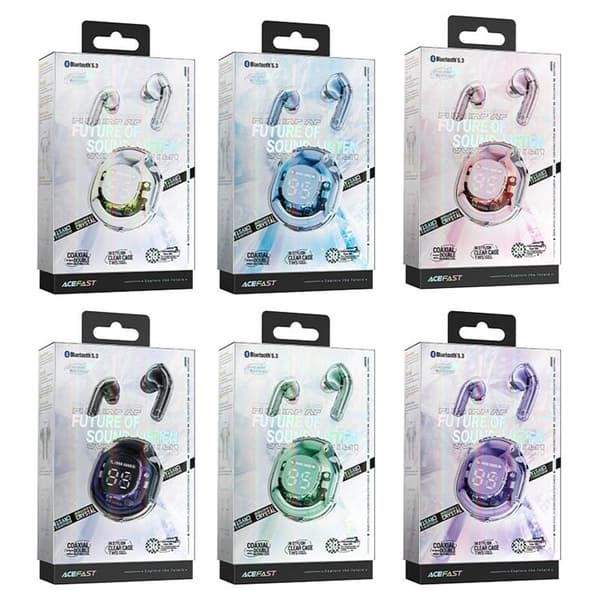 Acefast In-Ear Trådlösa Hörlurar Bluetooth - Vit Vit
