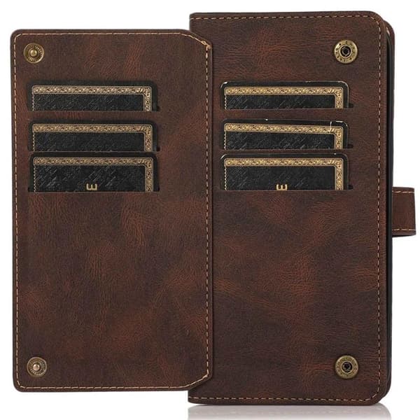 iPhone 14 Pro Plånboksfodral Flip - Coffee Brun