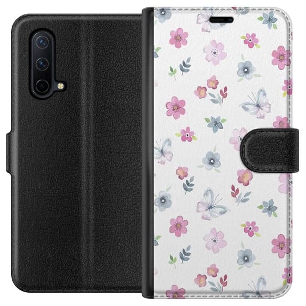 Pungcover til OnePlus Nord CE 5G med Blomster og sommerfugle