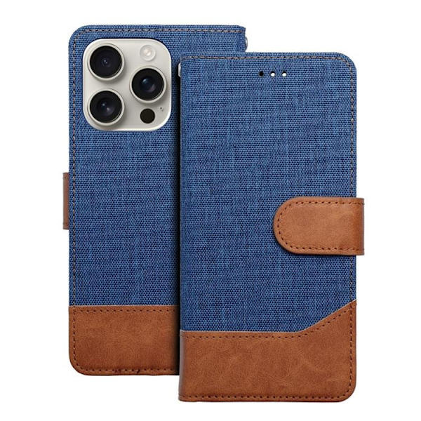 iPhone 16 Pro Max Plånboksfodral Jeans - Blå Blå