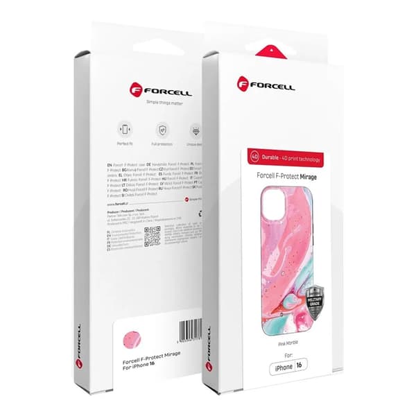 Forcell Mobilskal till iPhone 15 MagSafe Mirage - Rosa Marble