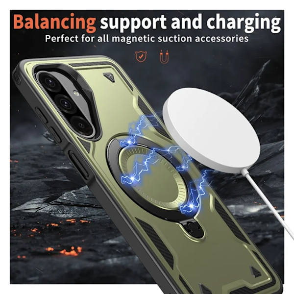 Mobilskal till Galaxy A17 5G Magsafe Kickstand Grön