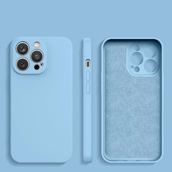 iPhone 14 Plus -kuori silikoni - vaaleansininen Blå