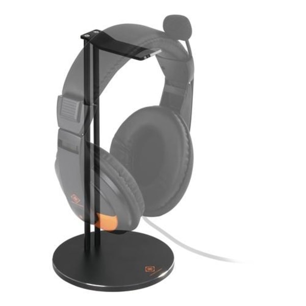 Deltaco Universal kuulokejalusta, alumiini, musta Black