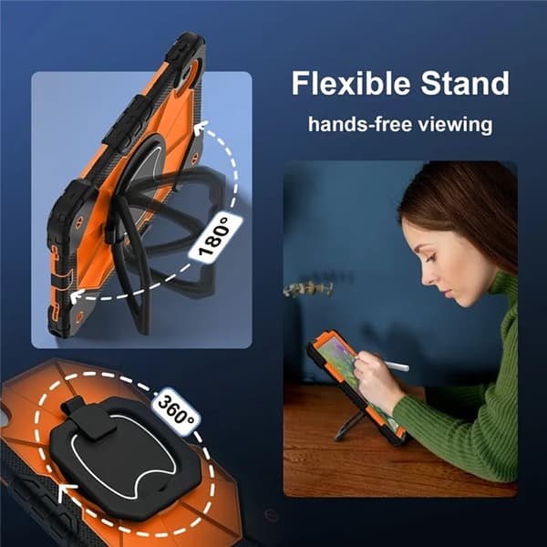 Lenovo M11/Idea Tab Mobilskal Silikon Kickstand Orange