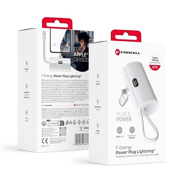 Forcell Powerbank 5000 mAh Lightning PD 20W F5K3 F-ENERGY - Vit