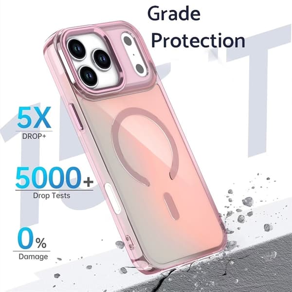 Mobilskal till iPhone 17 Pro Max MagSafe Color Changing TPU - Vit Vit
