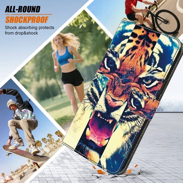 Plånboksfodral för Samsung Galaxy S26 Plus Konstläder Mönster - Tiger