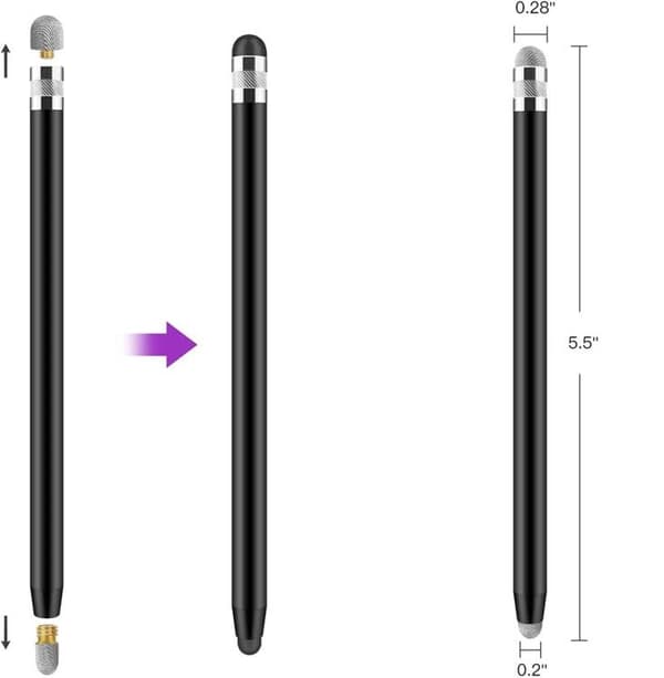 Tech-Protect 4-Tip Stylus Penna USP-100 - Svart Svart