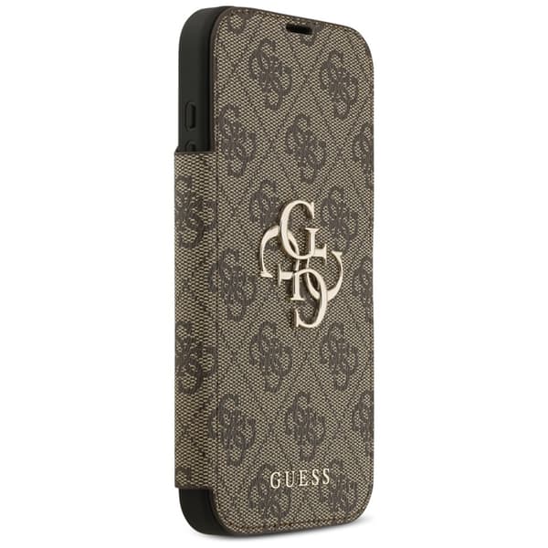 Guess iPhone 17 Pro Plånboksfodral Metal Logo - Brun Brun