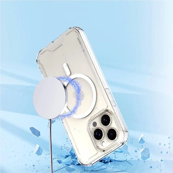 Telefontaske til iPhone 16 Pro Magsafe Clear Corner - Gennemsigtig Transparent