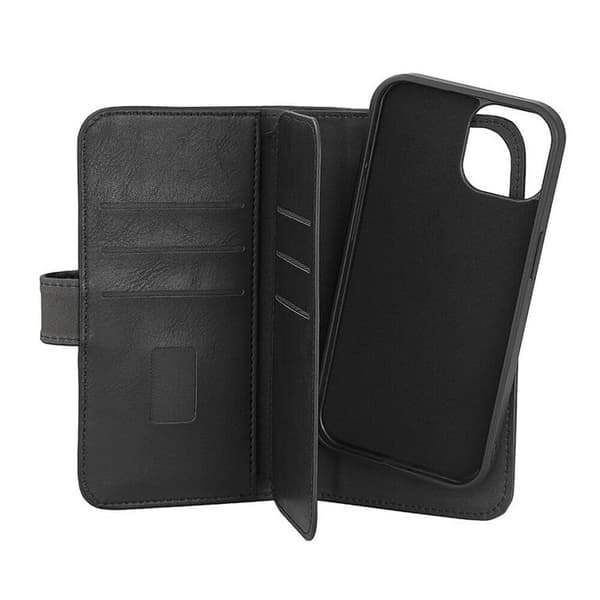 [2in1] Gear iPhone 15 Lompakkokotelo Magsafe - Musta Black