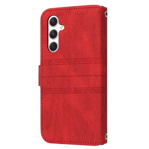 Plånboksfodral för Samsung Galaxy S26 Plus Konstläder - Röd