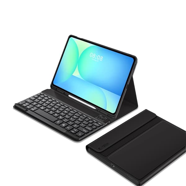 Tech-Protect Galaxy Tab S10 FE Plus Fodral med Engelskt Tangentbord Svart