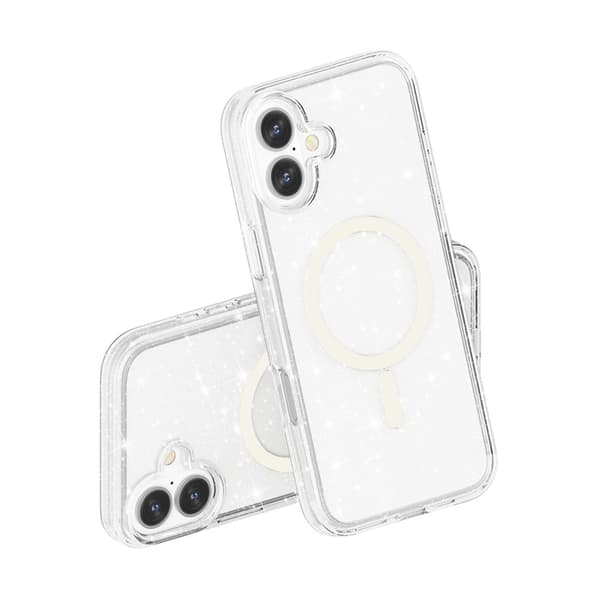 Mobilskal till iPhone 17 MagSafe Puderglitter - Vit Vit