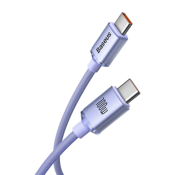 Baseus USB-C till USB-C 100W 2m - Lila