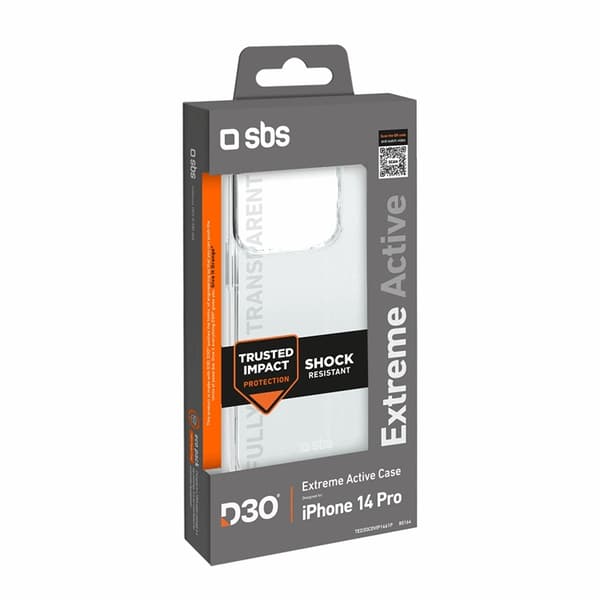 SBS-puhelinkotelo iPhone 14 Pro D3O - Läpinäkyvä Transparent