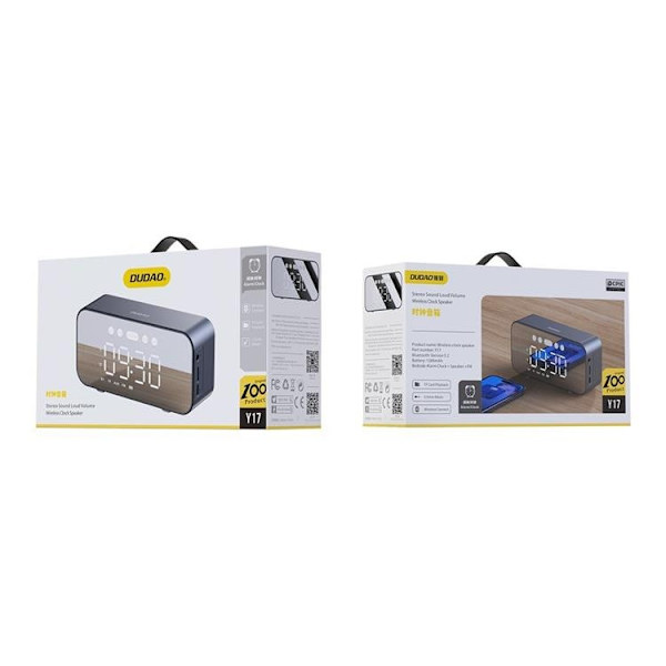 Dudao Högtalare Och Klocka Bluetooth 1200mAh - Silver Silver