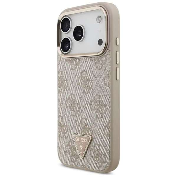 Guess Mobilskal till iPhone 17 Pro MagSafe 4G Triangle Logo - Rosa Guld Rosa