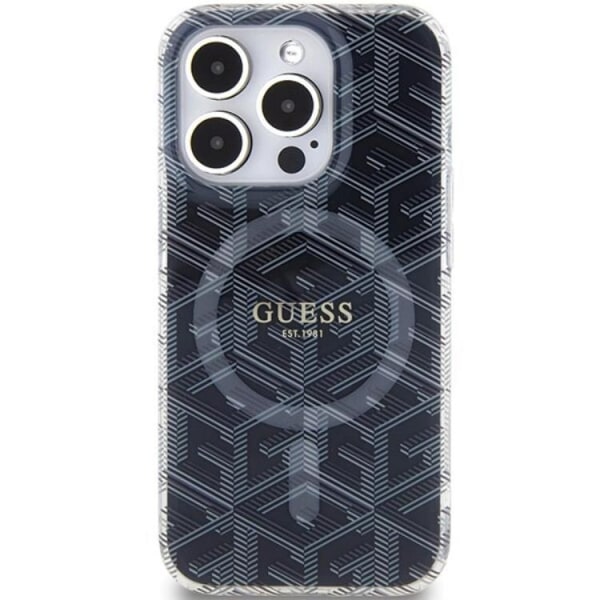 Guess iPhone 15 Pro Max Mobilskal Magsafe IML GCube - Sort