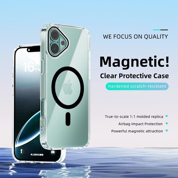ABEEL Mobilskal till iPhone 16 Plus MagSafe Anti Scratch Svart