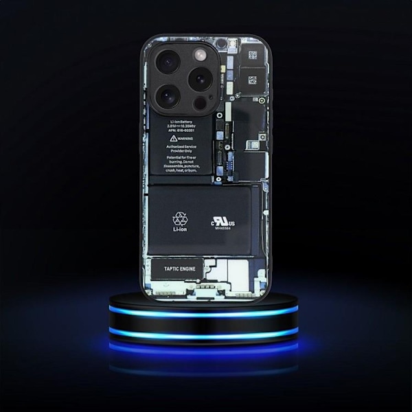Mobilskal till iPhone 12 Tech Pattern 1 Black