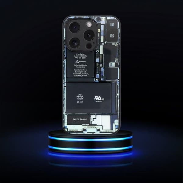 Mobilskal till iPhone 12 Tech Pattern 1 Svart