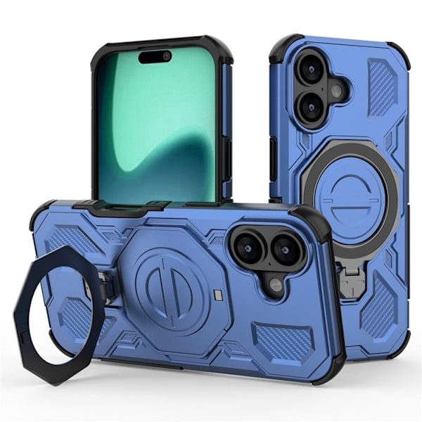 Mobilskal till iPhone 17 Rotating Kickstand - Mörkblå Blå