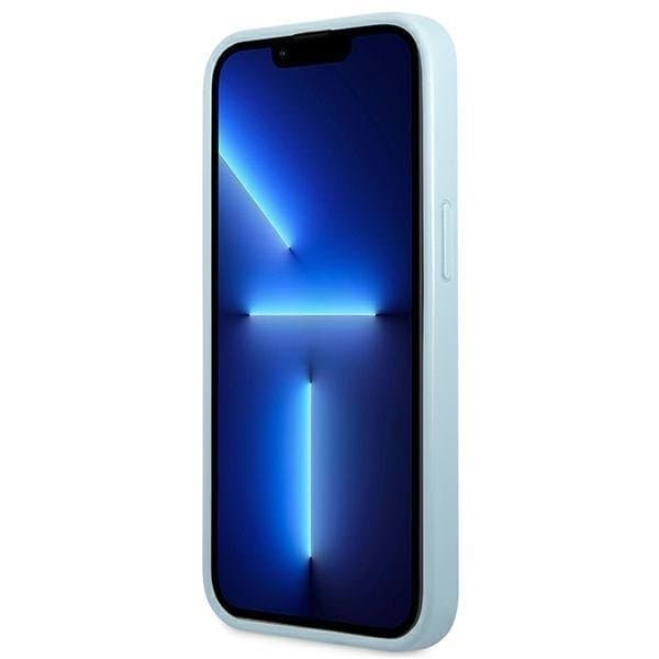 Guess iPhone 13 mini Skal Saffiano Small Metall Logo - Blå Blå