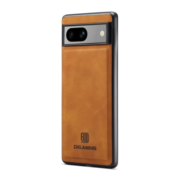 DG.MING Mobilskal till Google Pixel 8a Hybrid PU Läder + PC + TPU - Brun