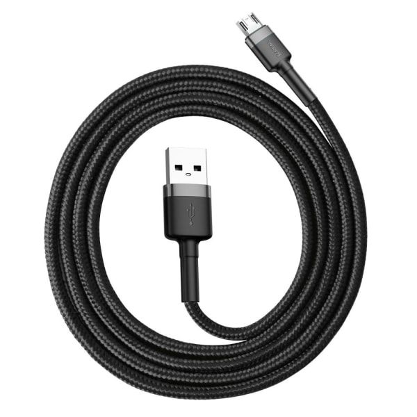 BASEUS Cafule kabel USB / micro USB QC3.0 2.4A 1M sort-grå Black