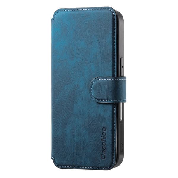 CASENEO iPhone 16 Plånboksfodral Konstläder - Blå